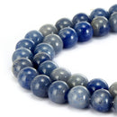 blue aventurine smooth round beads