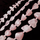 rose quartz large smooth irregular tumbled nugget chunks