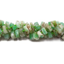 Chrysoprase Rough Irregular Slice Rondelle Discs Beads 12-15mm 15.5" Strand