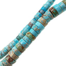 light blue sea sediment jasper Heishi Rondelle Discs beads