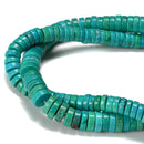 Green Turquoise Heishi Disc Beads Size 3x8mm 3x10mm 15.5'' Strand