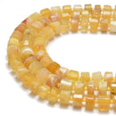 Yellow Opal Faceted Rondelle Wheel Discs Beads Approx 6x10-8x10mm 15.5" Strand
