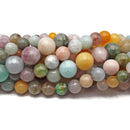 Natural Gemstone Mixed Chakra Smooth Round Beads 6mm 8mm 10mm 15.5" Strand
