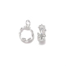 925 Sterling Silver Garland Wreath Charm Pendant Size 10mm (3pcs) 12mm (2pcs)