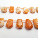 sunstone graduated faceted trapezoid beads 