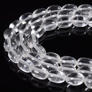 Natural Clear Quartz Full Oval Beads Size 10x14mm 12x16mm 15.5'' Strand