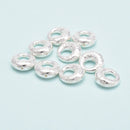 925 Sterling Silver Arc-Shaped Charm Size 10mm Sold 3Pcs Per Bag