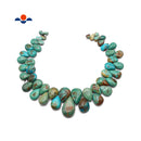 Genuine Natural Turquoise Graduated Smooth Tear Drop Beads 12-30mm 15.5" Strand
