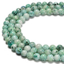 Natural Sky Mountain Jade Smooth Round Beads Size 6mm 8mm 10mm 15.5'' Strand