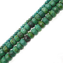 green turquoise faceted rondelle beads