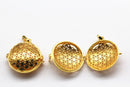 gold metal oil diffuser pendant flat round