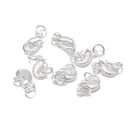 925 Sterling Silver Fish Hook Clasp Size 8x12mm, 3pcs per Bag Sold by Bag