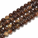 Natural Brown Green Garnet Smooth Round Beads Size 6mm 8mm 10mm 15.5'' Strand