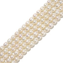 Natural Fresh Water Pearl Rice Shape Beads Size 8x9mm 14.5" Strand