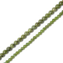 Natural Canadian Jade Smooth Round Beads Size 6mm 8mm 15.5'' Strand