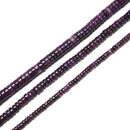 Natural Dark Lepidolite Heishi Disc Beads Size 2x4mm 3x6mm 3x8mm 15.5'' Strand