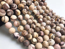 african zebra jasper matte round beads