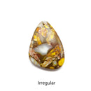 Yellow Sea Sediment Jasper Pendant Teardrop or Irregular Shape Approx 30x40mm