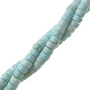 light blue turquoise Heishi Rondelle Discs beads