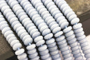 natural angelite smooth rondelle beads