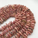 rhodochrosite faceted rondelle beads