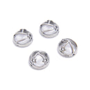 925 Sterling Silver Anti-Silver Star Ball Cap Beads Size 5.5x10mm 6Pcs Per Bag