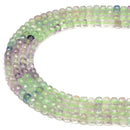 Natural Multi Color Fluorite Faceted Cube Beads Size 4mm 15.5'' Strand