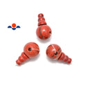 red jasper guru beads three holes t beads