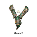 Bronzite Blue/Pink/Green/Purple Impression Jasper Leaf Pendant Beads 35x70mm