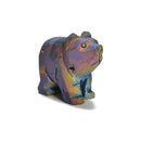 Rainbow Plated Drusy Agate Hand Carved Bear Size 2''