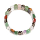 Mixed Gemstone Double Drill Bracelet Oval Shape Beads Size 10x25mm 7.5'' Length