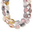 Gray & Pink Botswana Agate Faceted Nugget Chunk Beads Size 20-25mm 15.5'' Strand
