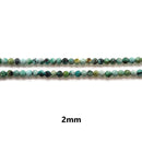 Natural Turquoise Faceted Round Beads 2mm 3mm 4mm 15.5" Strand