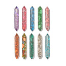 Mix Gemstone Dolomite with Zinc Alloy Double Point Size 15x100mm Sold by Piece