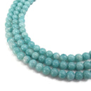 High Grade Green Peruvian Amazonite Smooth Round Beads 6mm 8mm 10mm 15.5"Strand