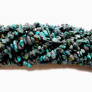 Natural Blue Green Turquoise Nugget Chips Beads Size 5-8mm 34'' Strand
