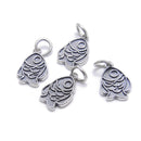 925 Sterling Silver Anti-Silver Clownfish Pendant Charm 9.5x14.5mm 4Pcs Per Bag