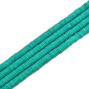 Blue Green Lava Rock Stone Heishi Rondelle Discs Beads 2x4mm 2x6mm 2x8mm 15.5" Strand