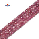 Natural Pink Tourmaline Faceted Square Cube Dice Beads Size 4-5mm 15.5" Strand