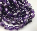 natural amethyst faceted nugget chunk beads