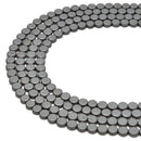 gray hematite matte shape beads