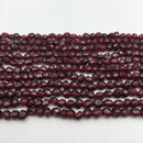 natural garnet faceted pebble nugget beads