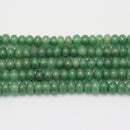 large hole green aventurine smooth rondelle beads