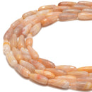 Red Botswana Agate Faceted Teardrop Beads Size 6x16mm 15.5" Strand