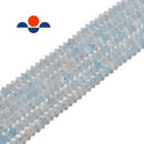natural aquamarine faceted rondelle Discs beads