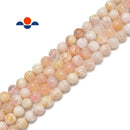White Sakura Quartz Smooth Round Beads Size 8mm 9mm 10mm 15.5" Strand