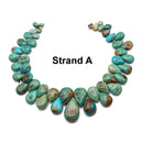 Genuine Natural Turquoise Graduated Smooth Tear Drop Beads 12-30mm 15.5" Strand