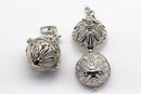 silver metal oil diffuser pendant round