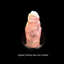 natural white selenite small tower inches light not included