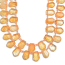 citrine faceted trapezoid shape beads